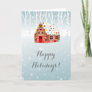 Gingerbröd House Greeting Card för jul! Helgkort