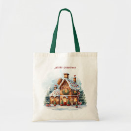 Gingerbröd House-Helgdag Tote Bag Tygkasse