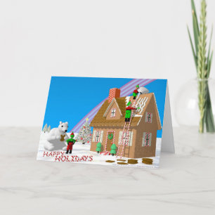 Gingerbröd House Helgkort