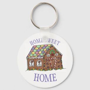 Gingerbröd House Home Sweet Home jul Julafton Nyckelring