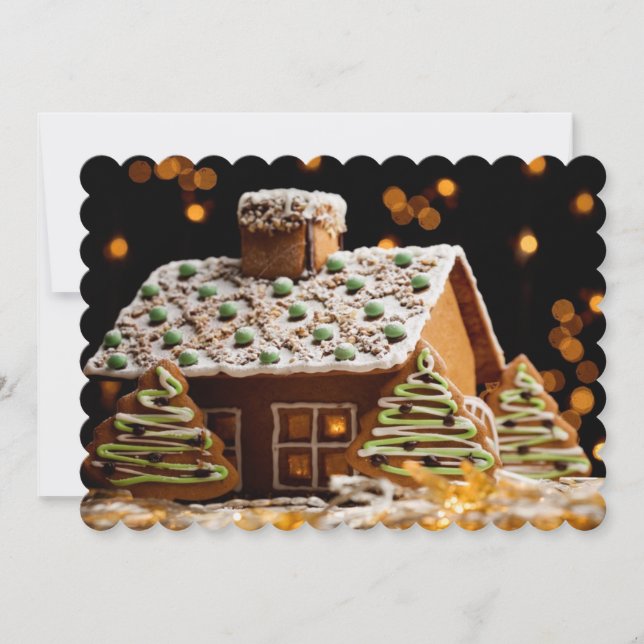 Gingerbröd House Inbjudningar (Framsida)