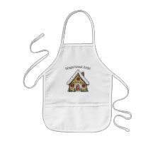 Gingerbröd House jul Apron för barn