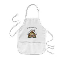 Gingerbröd House jul Apron för barn Barnförkläde
