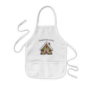 Gingerbröd House jul Apron för barn Barnförkläde