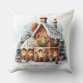 Gingerbröd House jul Helgdag Dekorativ kudde