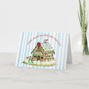 Gingerbröd House, jul i New York City Card Helgkort