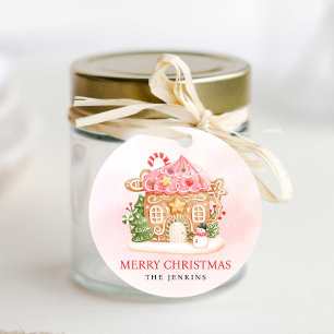 Gingerbröd House-julgåva Gåvor Etiketter