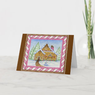 Gingerbröd House Lodge Card Helgkort