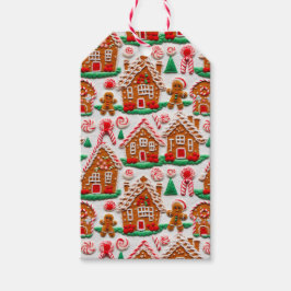 Gingerbröd House Needlework jul-Helgdagar Presentetikett