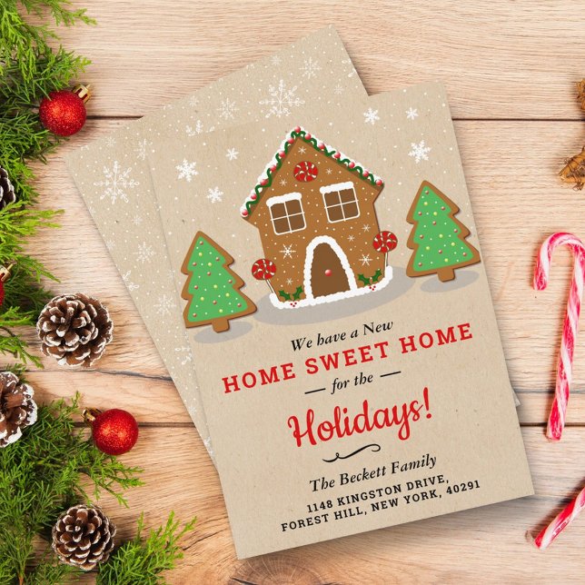 Gingerbröd House New Home for Helgdagars Julkort (Skapare uppladdad)