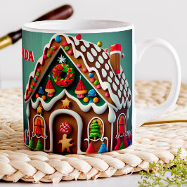 Gingerbröd House Personlig Kids Hett Chocolate Kaffemugg
