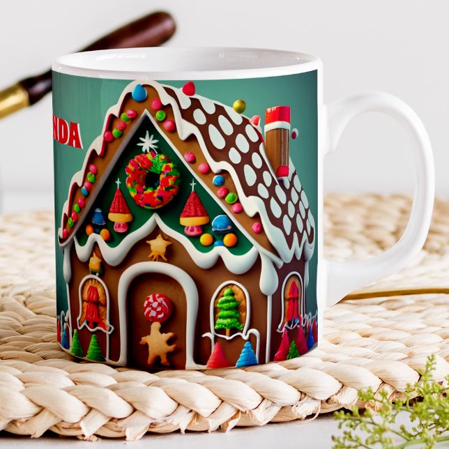 Gingerbröd House Personlig Kids Hett Chocolate Kaffemugg (Skapare uppladdad)