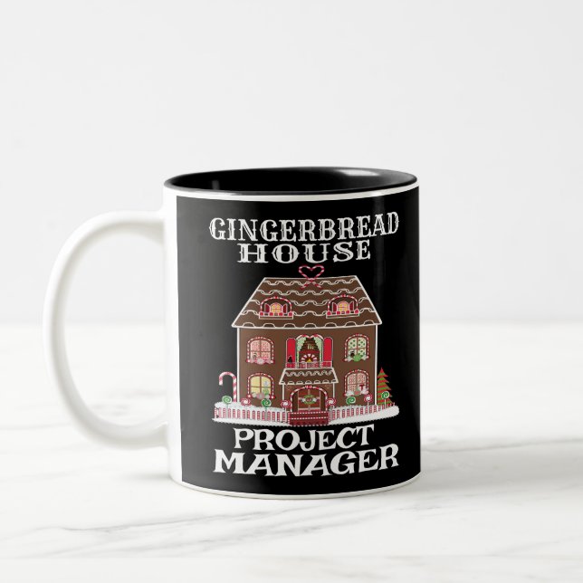 Gingerbröd House Project Manager-Baker Två-Tonad Mugg (Vänster)