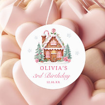 Gingerbröd House Rosa jul Birthund