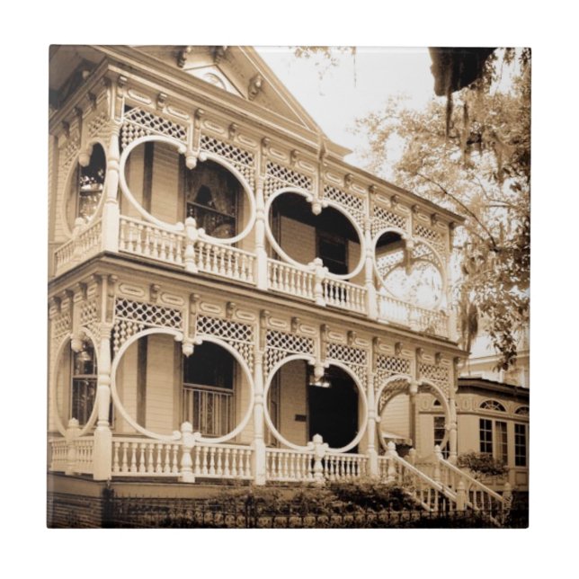 Gingerbröd House - Savannah, GA Kakelplatta (Framsidan)