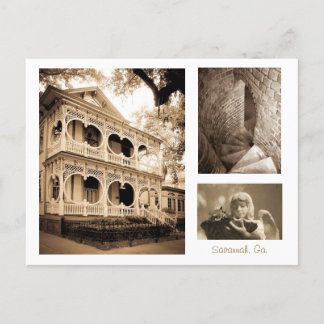 Gingerbröd House - Savannah, GA Vykort