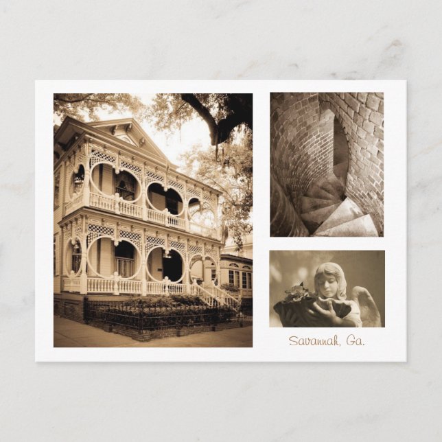 Gingerbröd House - Savannah, GA Vykort (Framsida)