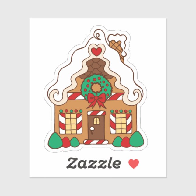 Gingerbröd House Sticker Klistermärken (Ark)