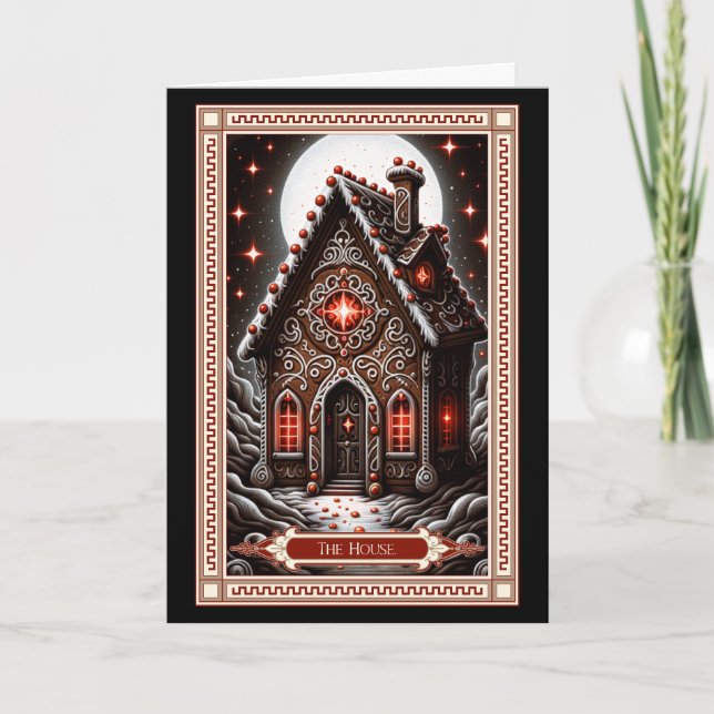 Gingerbröd House Tarot Card Kort (Framsida)