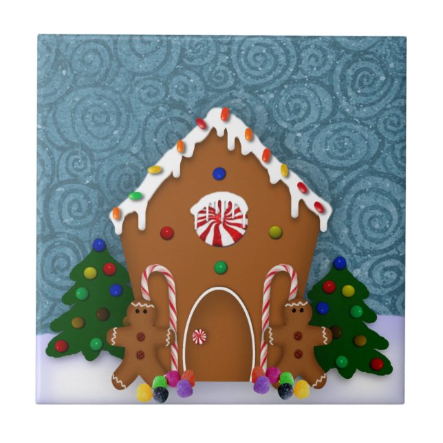 Gingerbröd House Tile Kakelplatta (Framsidan)