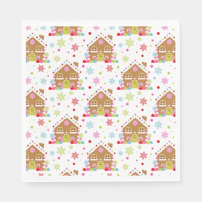 Gingerbröd House - Whimsical juldesign Pappersservett (Framsidan)