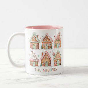 Gingerbröd Houses Rosa Mint jul Två-Tonad Mugg