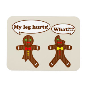 Gingerbröd Humor (grönt) Magnet