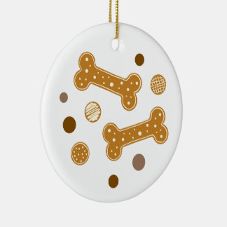 Gingerbröd Hund Bone Julgransprydnad Keramik
