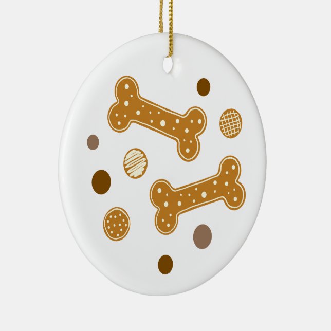 Gingerbröd Hund Bone Julgransprydnad Keramik (Höger)