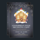 Gingerbröd Hus dekorerar Party Inbjudningar<br><div class="desc">Gingerbröd House Decorating Party bjudande. Anpassade text på kartong med ett sött brödbröd och snöflingor. Färger, vit, guld, blek blå, kol, gult, röd, ingefära och grönt. Fullt färg utfallsutskrift för framsida och baksida av fullt. Hitta matchande produkter i vår butik, Life on Memory Lane och ett underbarare urval av enkla...</div>
