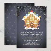 Gingerbröd Hus dekorerar Party