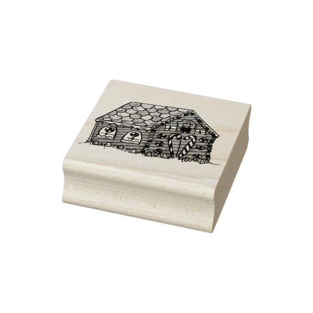 Gingerbröd Hus Jul Helgdag Hemma Stämpel (Stämpel)