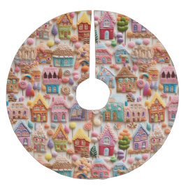 Gingerbröd Hus jul Julgransmatta Borstad Polyester