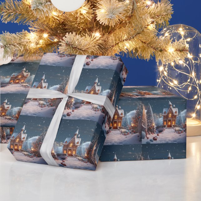 Gingerbröd Hus jul Presentpapper (Helgdagar)