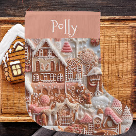 Gingerbröd Hus jul Stor Julstrumpa