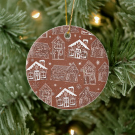 Gingerbröd i Ornament i Snö Träd
