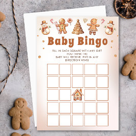 Gingerbröd - jul, babystöld Bingo Game Inbjudningar