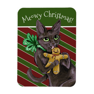 Gingerbröd jul Cookie Kattunge Magnet