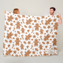 Gingerbröd jul fleecefilt