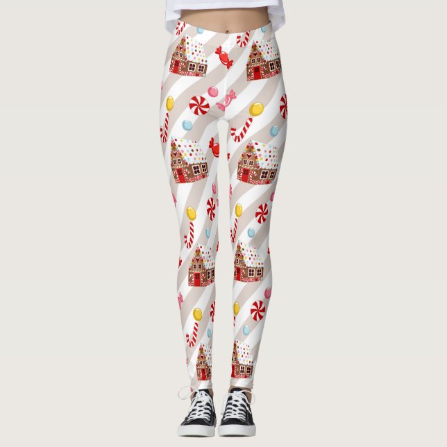 Gingerbröd - julbalar leggings (Framsida)
