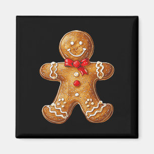 Gingerbröd julgrafik X mas-familjens Gingerb Magnet
