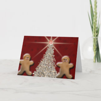 Gingerbröd Julgran Helgkort