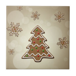 Gingerbröd Julgran Kakelplatta
