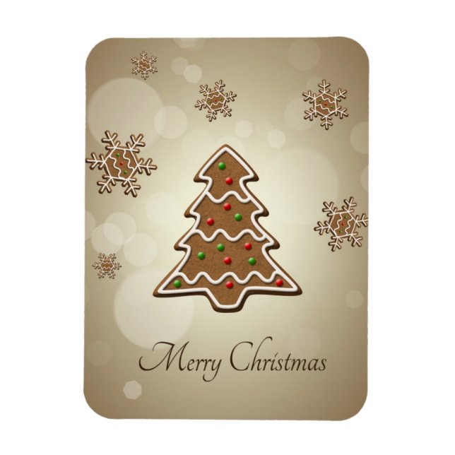 Gingerbröd Julgran Magnet (Vertikal)
