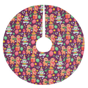 Gingerbröd Julgransmatta Borstad Polyester