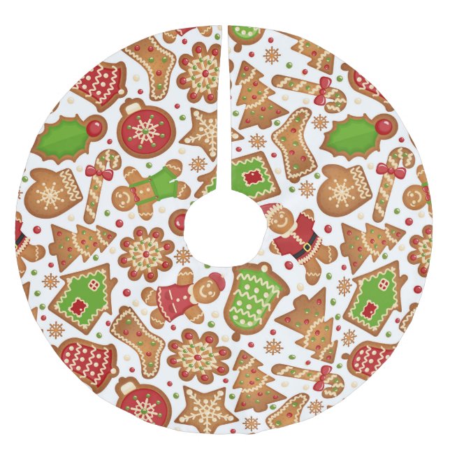 Gingerbröd Julgransmatta Borstad Polyester (Framsidan)