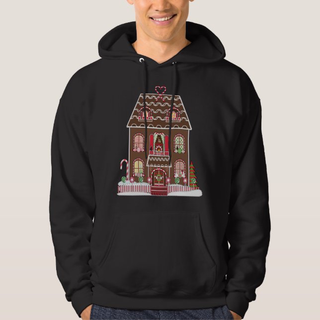 Gingerbröd - julhus hoodie (Framsida)