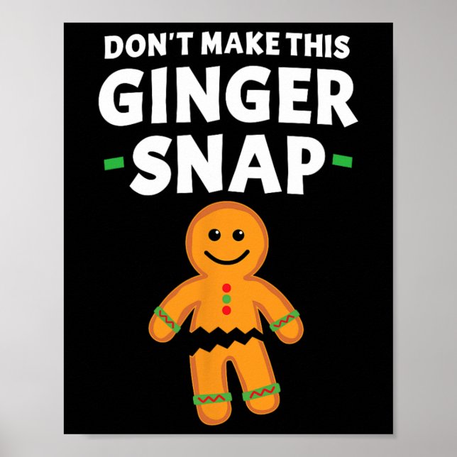 Gingerbröd julkaka gör inte den här gångjärnet poster (Framsidan)