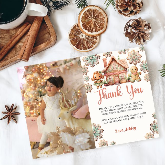 Gingerbröd Julkakor, födelsedagsfoto Tack Kort (Skapare uppladdad)