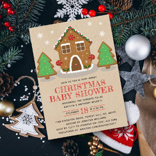 Gingerbröd - julklapp för babykläder inbjudningar